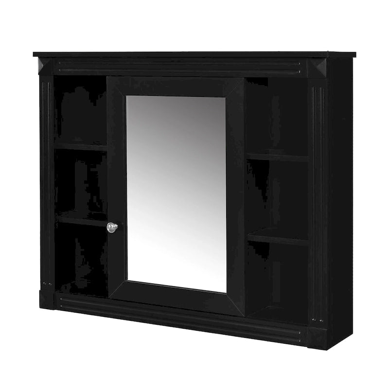 Mueble de baño de 36 con lavabo integrado, moderno armario de almacenamiento para baño con 2 puertas de cierre suave, 2 cajones y un lavabo