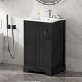 Ensemble de meuble-lavabo de salle de bain de 20 avec lavabo en céramique, meuble moderne avec porte à fermeture amortie