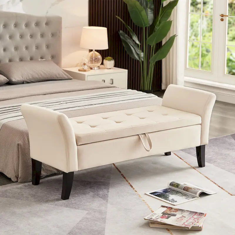 Sitzbank mit Armlehnen und Stauraum für Schlafzimmer, Eingangsbereich und Wohnzimmer