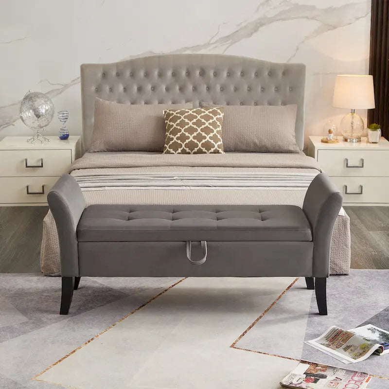 Sitzbank mit Armlehnen und Stauraum für Schlafzimmer, Eingangsbereich und Wohnzimmer