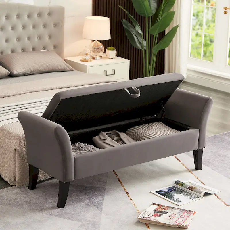 Sitzbank mit Armlehnen und Stauraum für Schlafzimmer, Eingangsbereich und Wohnzimmer