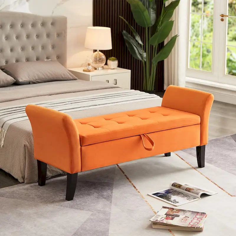 Sitzbank mit Armlehnen und Stauraum für Schlafzimmer, Eingangsbereich und Wohnzimmer