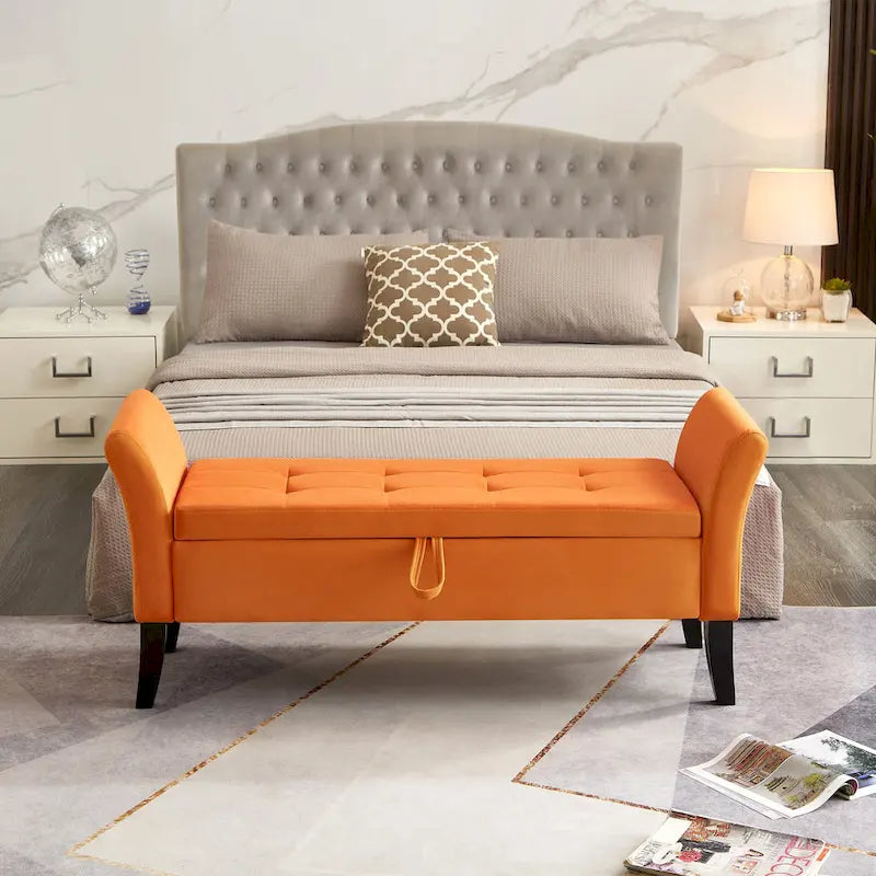 Sitzbank mit Armlehnen und Stauraum für Schlafzimmer, Eingangsbereich und Wohnzimmer