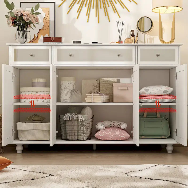 55.1 Akzentschrank mit Spiegel, Sideboard- und Buffetschrank