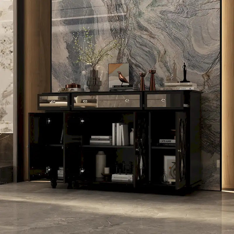 55.1 Akzentschrank mit Spiegel, Sideboard- und Buffetschrank