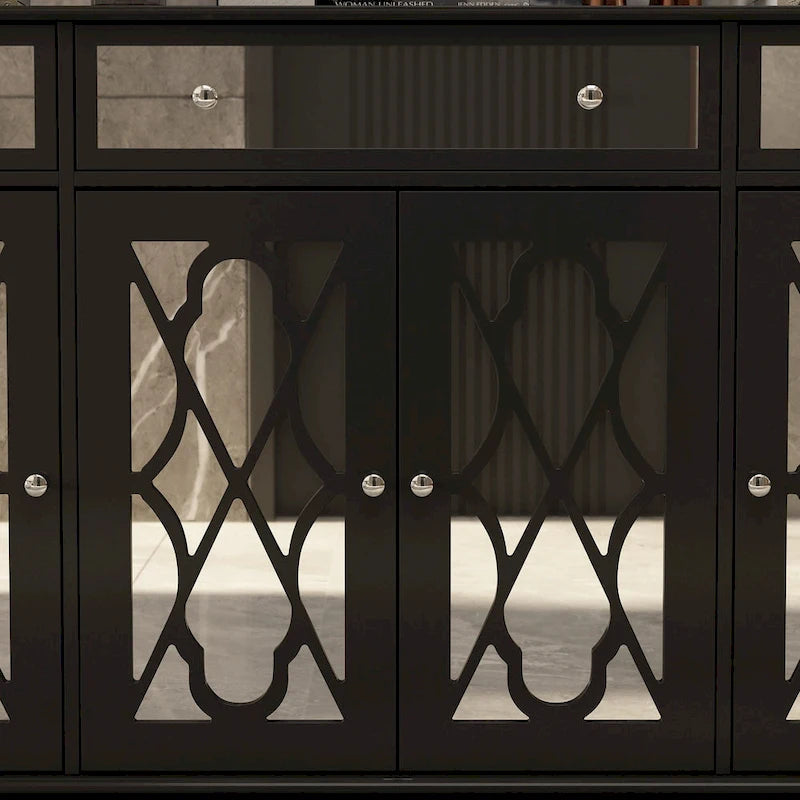 55.1 Akzentschrank mit Spiegel, Sideboard- und Buffetschrank