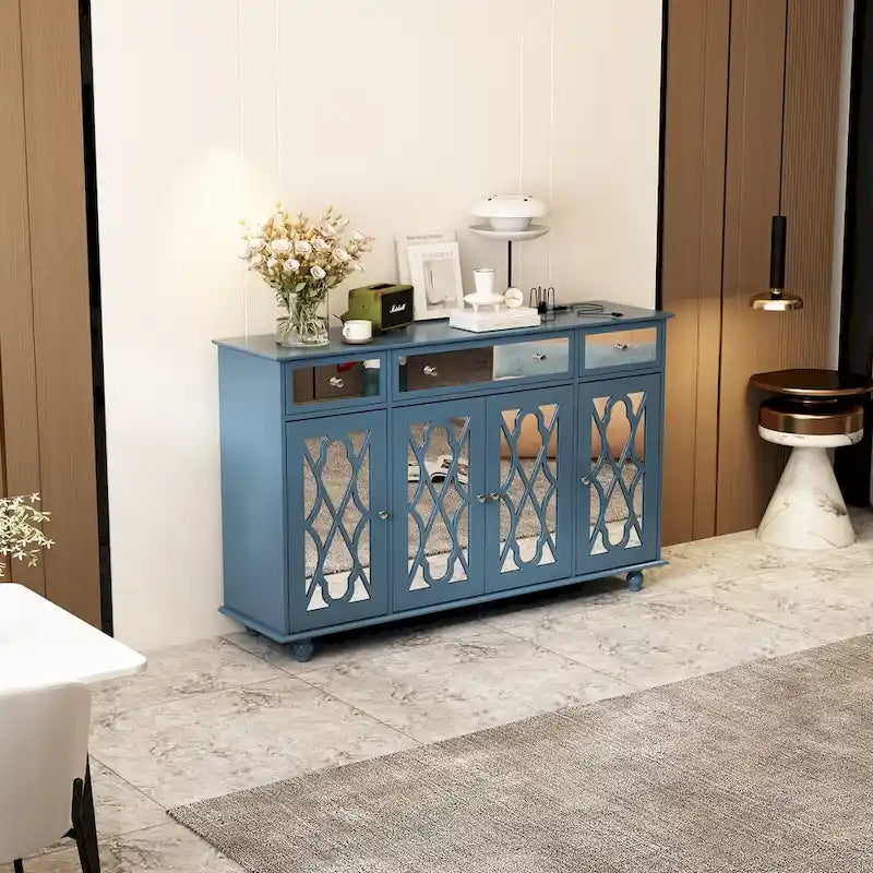 55.1 Akzentschrank mit Spiegel, Sideboard- und Buffetschrank