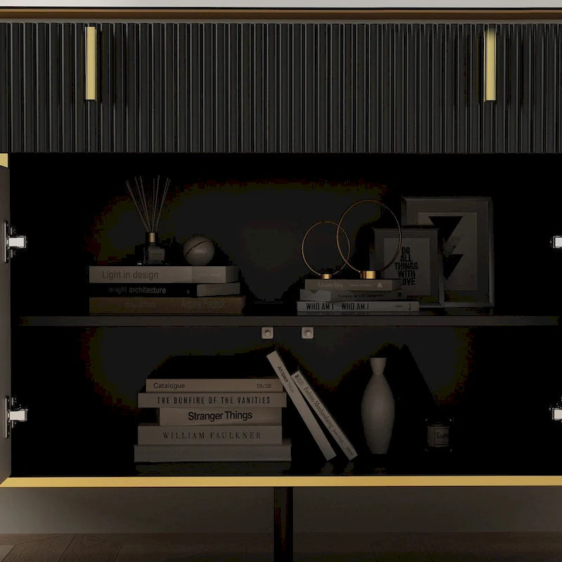 Aparador de cocina, mesa auxiliar y armario de almacenamiento decorativo para recibidor