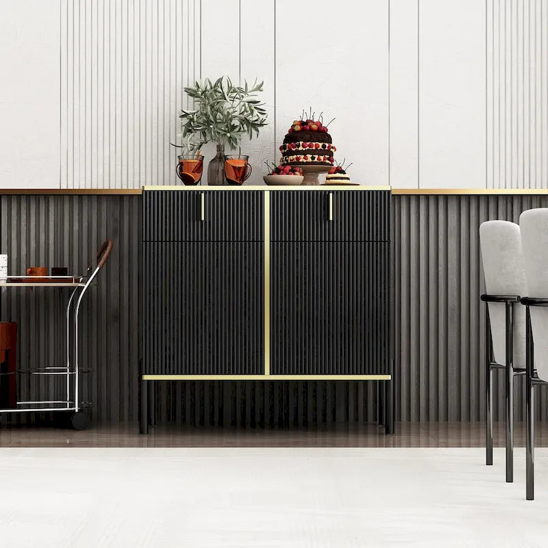 Aparador de cocina, mesa auxiliar y armario de almacenamiento decorativo para recibidor