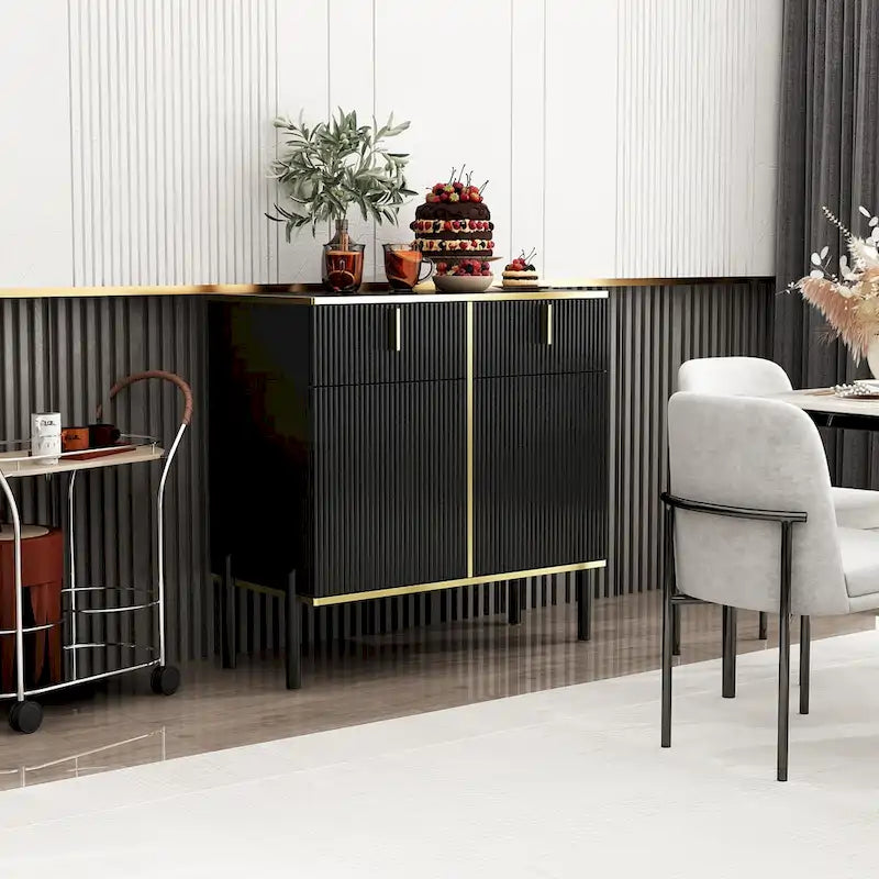 Aparador de cocina, mesa auxiliar y armario de almacenamiento decorativo para recibidor