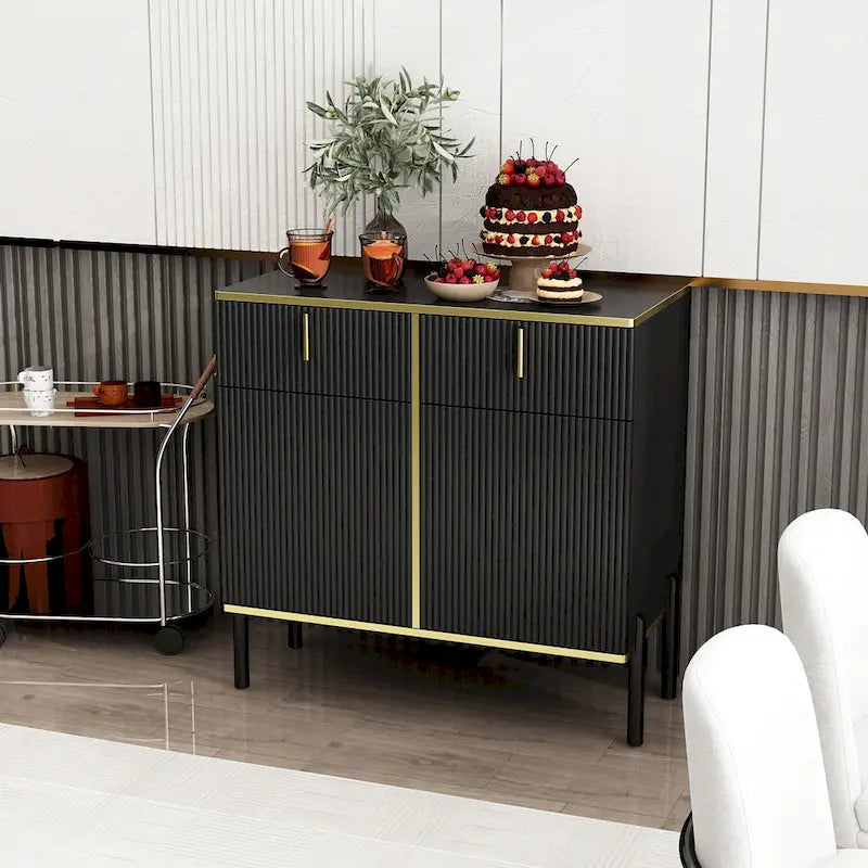 Aparador de cocina, mesa auxiliar y armario de almacenamiento decorativo para recibidor