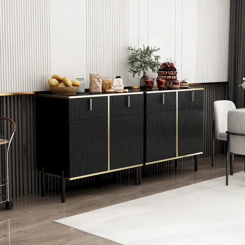 Aparador de cocina, mesa auxiliar y armario de almacenamiento decorativo para recibidor