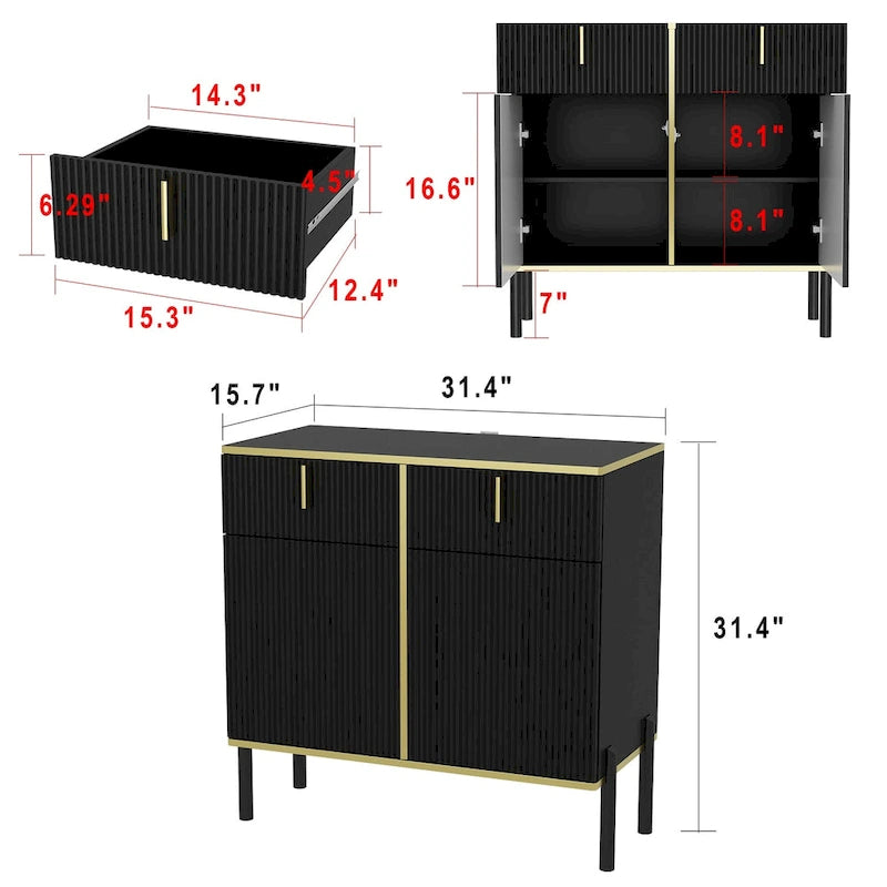Aparador de cocina, mesa auxiliar y armario de almacenamiento decorativo para recibidor