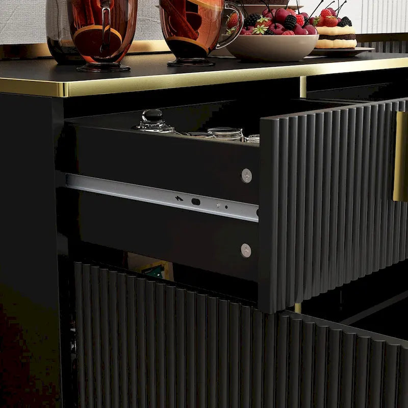Aparador de cocina, mesa auxiliar y armario de almacenamiento decorativo para recibidor