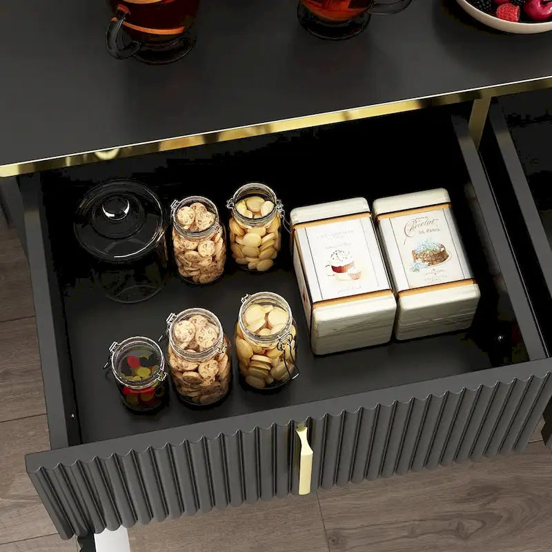 Aparador de cocina, mesa auxiliar y armario de almacenamiento decorativo para recibidor