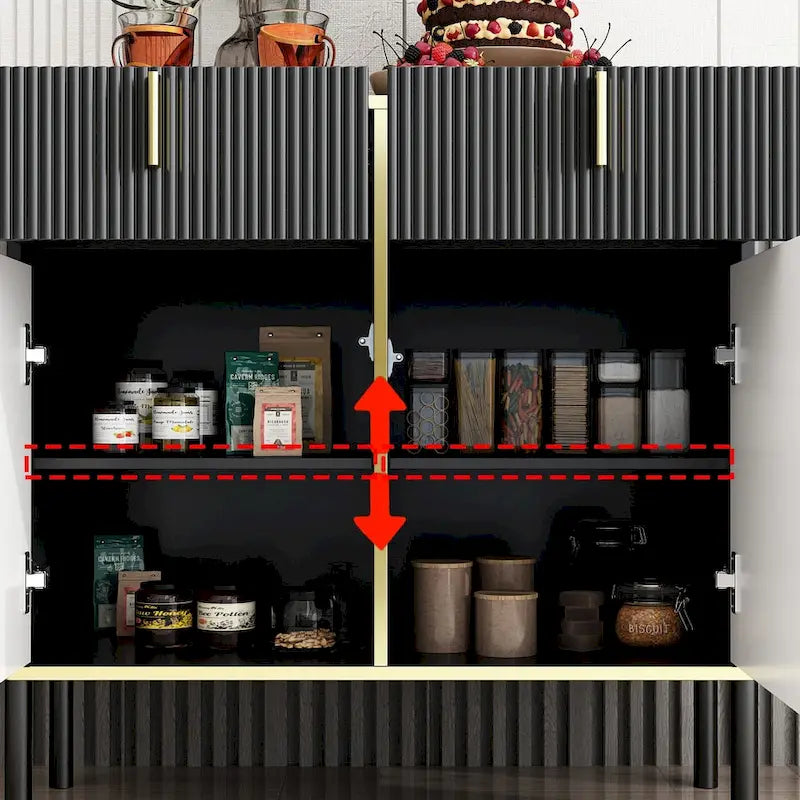 Aparador de cocina, mesa auxiliar y armario de almacenamiento decorativo para recibidor