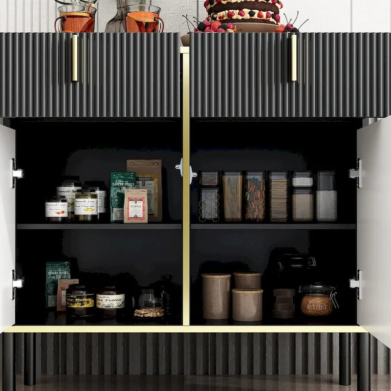 Aparador de cocina, mesa auxiliar y armario de almacenamiento decorativo para recibidor