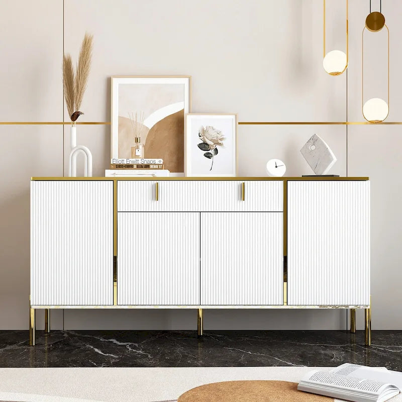 Aparador de cocina, mesa auxiliar y armario de almacenamiento decorativo para recibidor