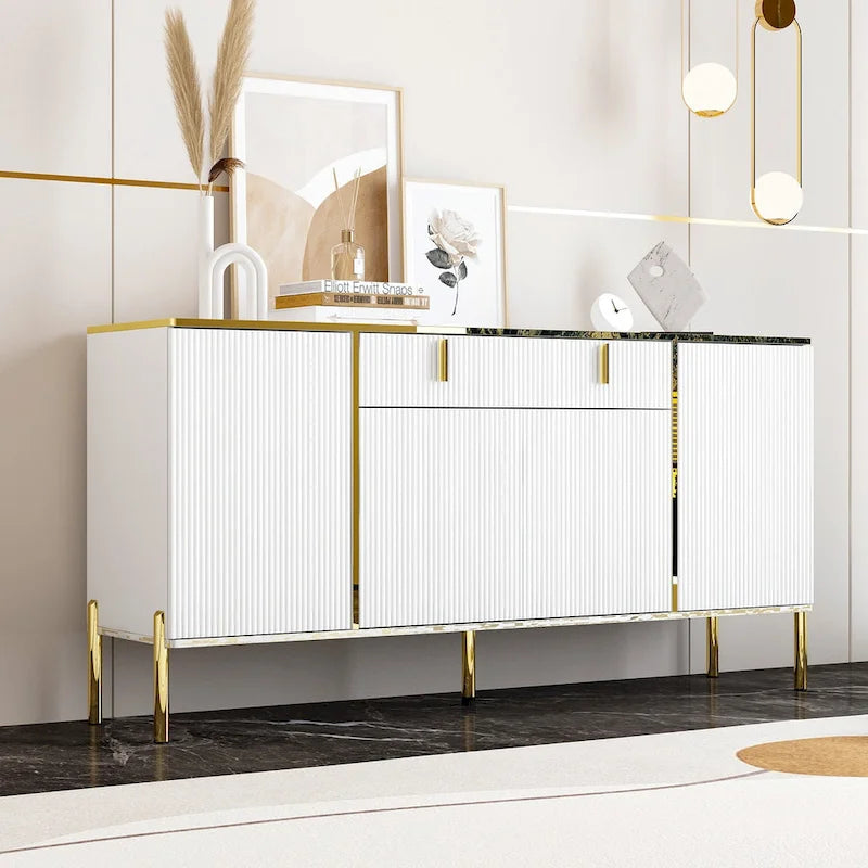 Aparador de cocina, mesa auxiliar y armario de almacenamiento decorativo para recibidor