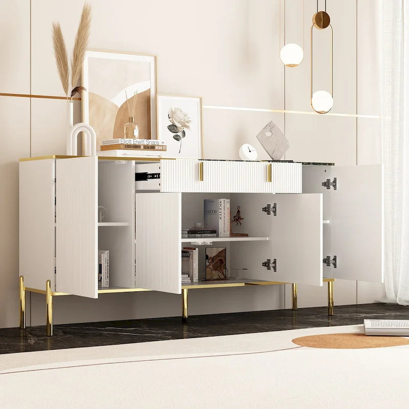 Aparador de cocina, mesa auxiliar y armario de almacenamiento decorativo para recibidor