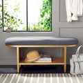 Banc avec coussin et étagère ouverte - 42 W x 15 D x 18 H - 42Wx15Dx18H