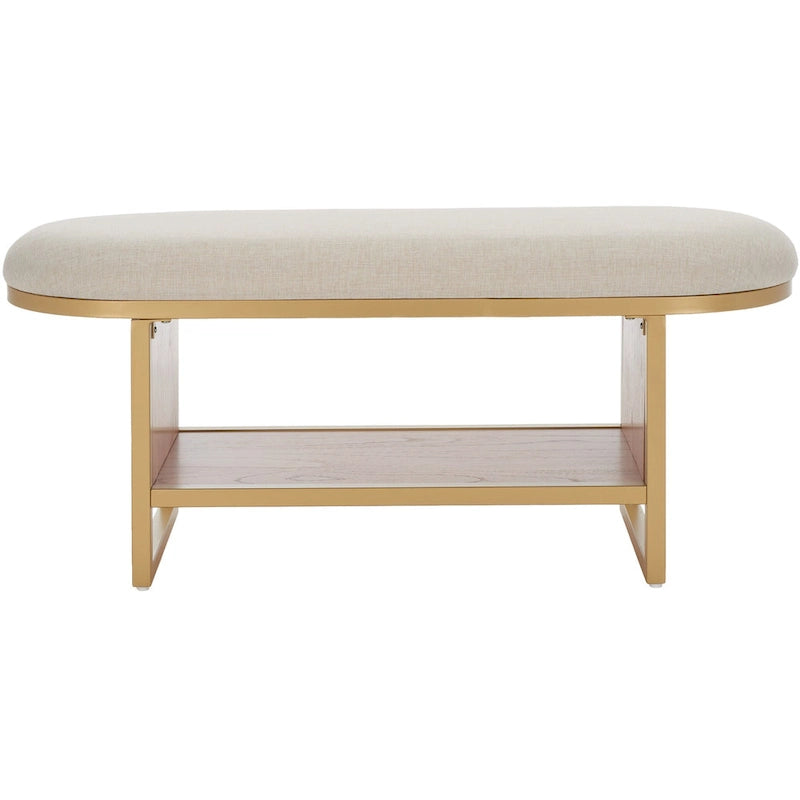Banc avec coussin et étagère ouverte - 42 W x 15 D x 18 H - 42Wx15Dx18H