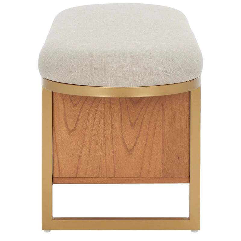 Banc avec coussin et étagère ouverte - 42 W x 15 D x 18 H - 42Wx15Dx18H