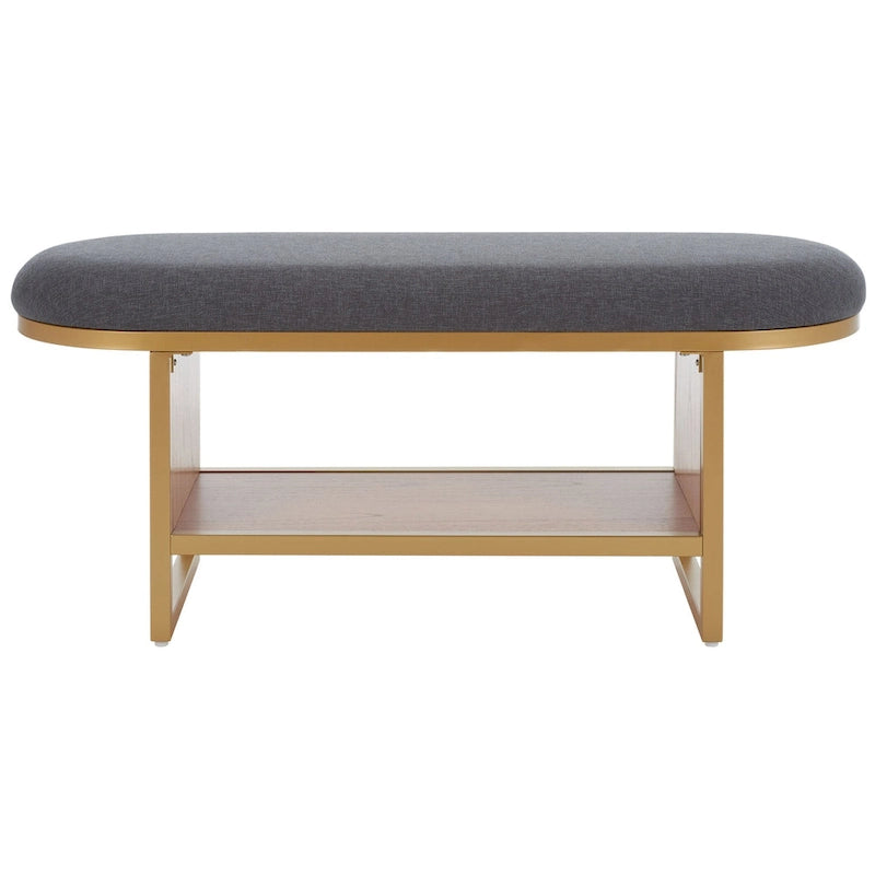 Banc avec coussin et étagère ouverte - 42 W x 15 D x 18 H - 42Wx15Dx18H
