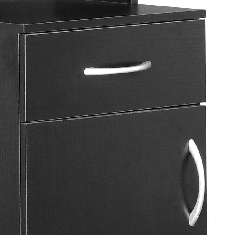 Armoire murale haute de salle de bain, noire