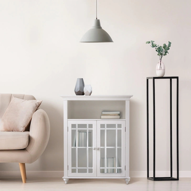Armoire décorative autoportante à deux portes