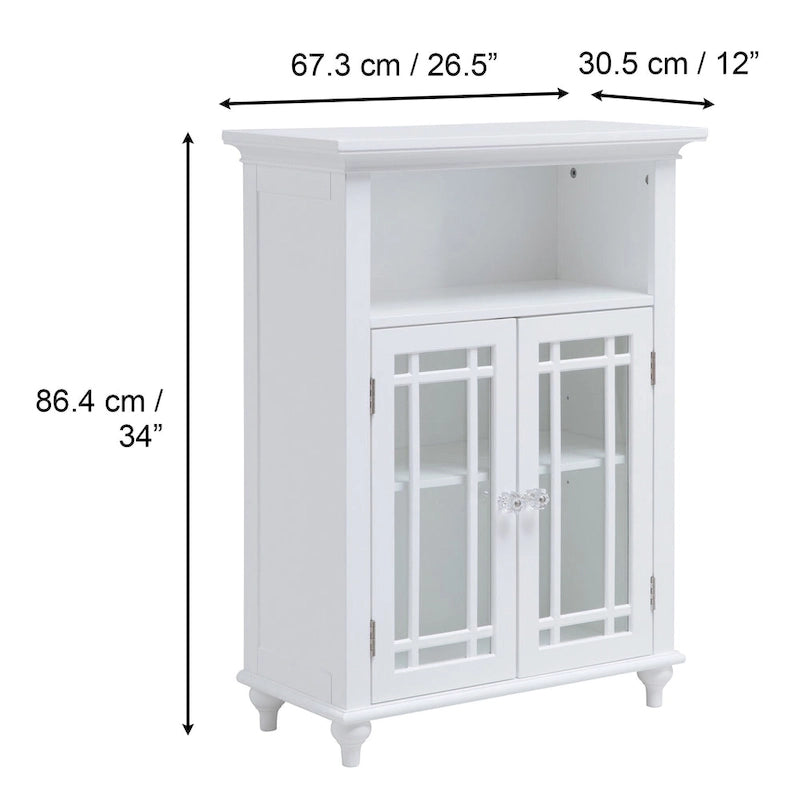 Armoire décorative autoportante à deux portes