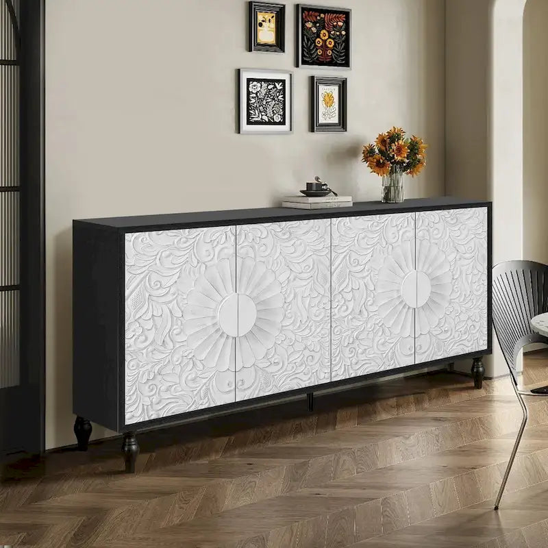 Buffet de rangement moderne de 62.99W avec 4 portes