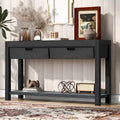 Table console d’entrée pour couloir ou salon avec 2 tiroirs et 1 étagère