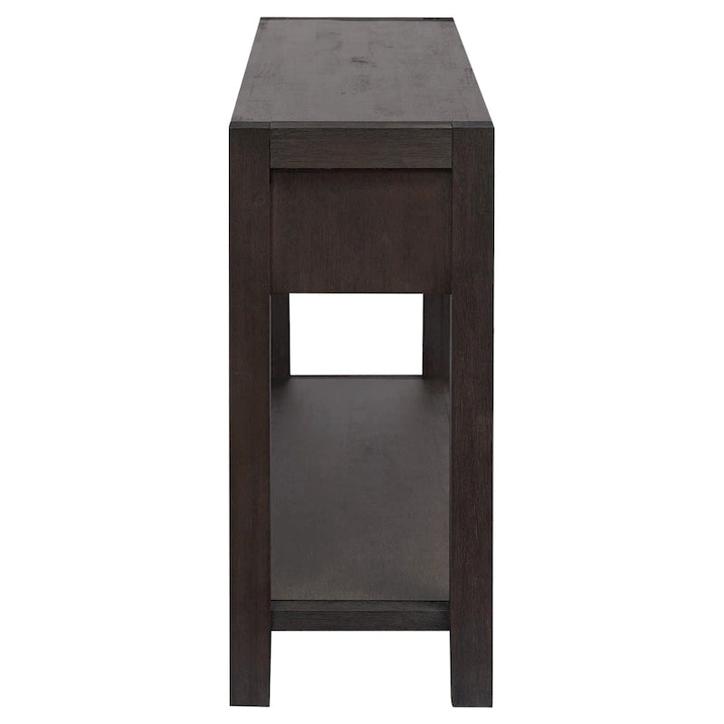 Table console d’entrée pour couloir ou salon avec 2 tiroirs et 1 étagère