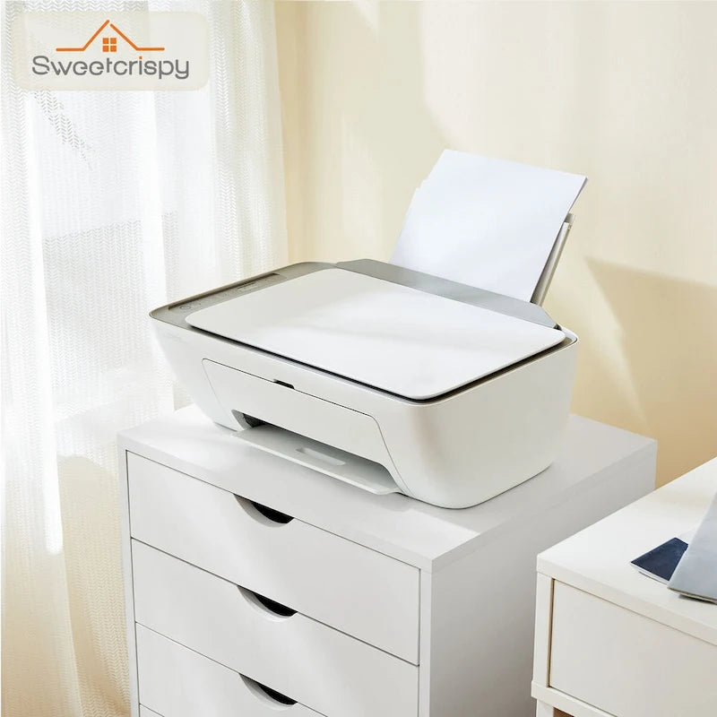 Commode à 5 tiroirs - Armoires de rangement et commodes en bois avec roulettes, organiseur mobile à tiroirs pour le bureau