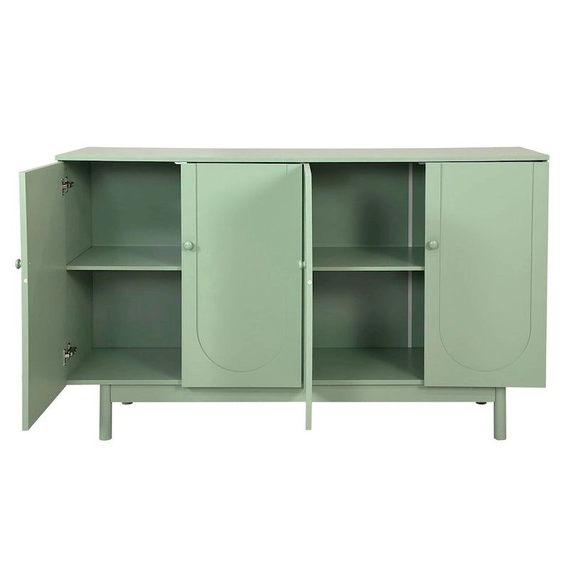 Buffet moderne et élégant à 4 portes avec décor intaglio