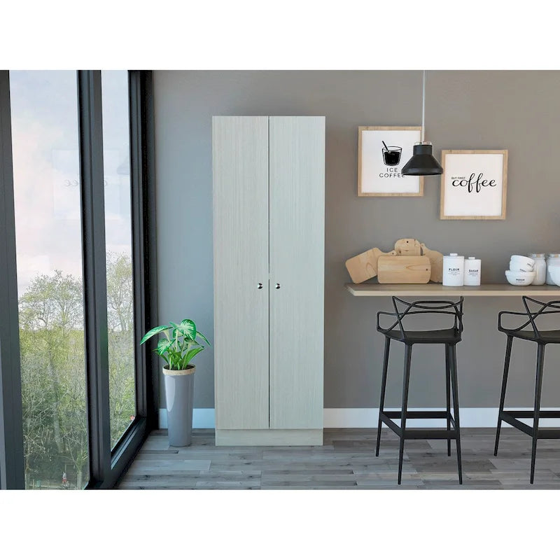 Armoire à linge autoportante avec 5 étagères, 23.6 in. W x 71.1 in. H