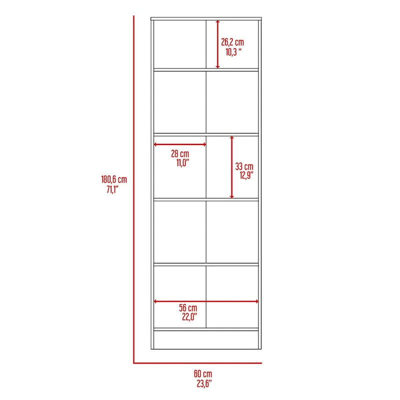 Freistehender Wäscheschrank mit 5 Einlegeböden, 23.6 in. W x 71.1 in. H