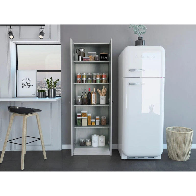 Freistehender Wäscheschrank mit 5 Einlegeböden, 23.6 in. W x 71.1 in. H