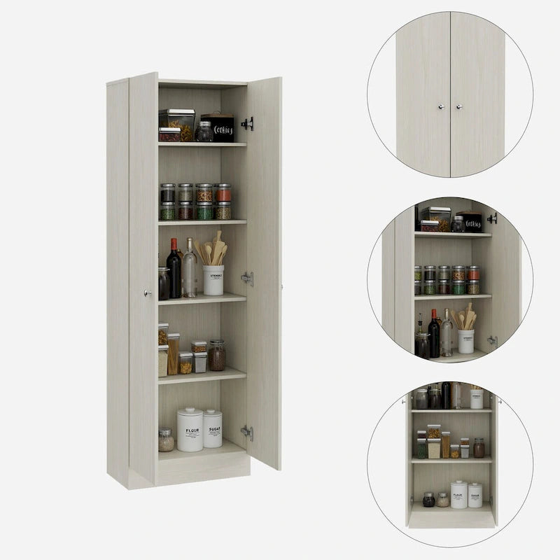 Freistehender Wäscheschrank mit 5 Einlegeböden, 23.6 in. W x 71.1 in. H