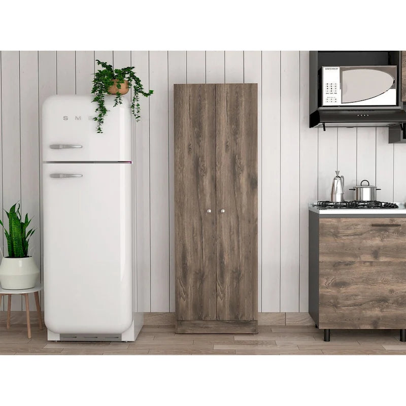 Freistehender Wäscheschrank mit 5 Einlegeböden, 23.6 in. W x 71.1 in. H