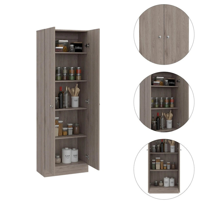 Freistehender Wäscheschrank mit 5 Einlegeböden, 23.6 in. W x 71.1 in. H