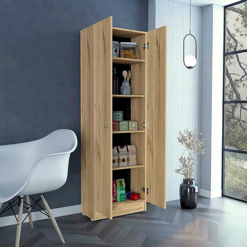 Freistehender Wäscheschrank mit 5 Einlegeböden, 23.6 in. W x 71.1 in. H