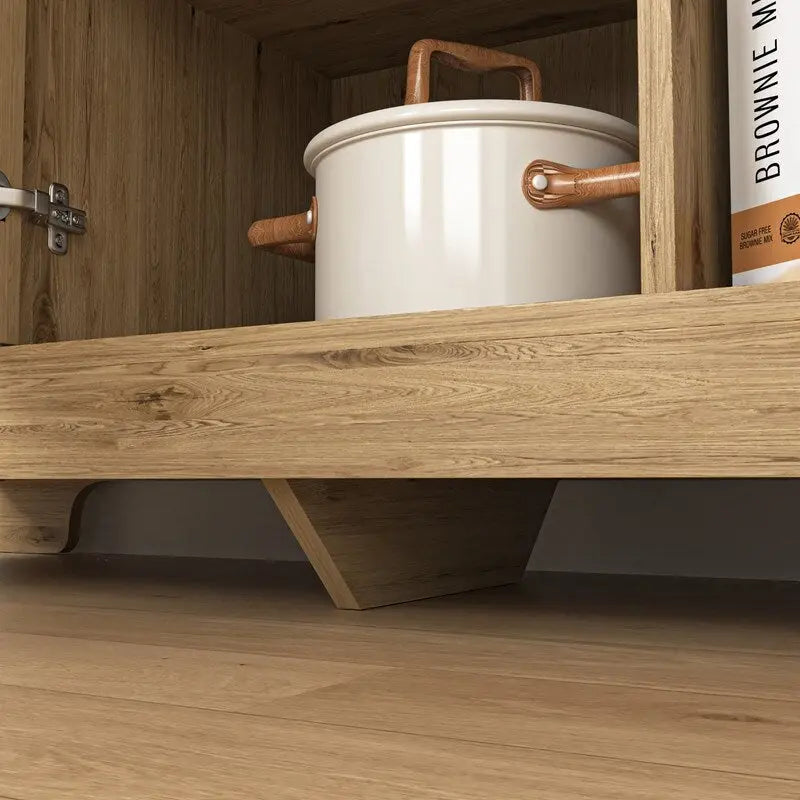 Buffet de rangement de style champêtre pour coin café, avec étagère réglable, pour cuisine, salle de bain ou entrée - 3 portes