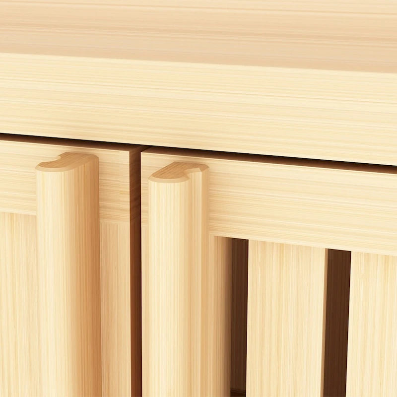 Armario de madera para baño de 32 de alto con 2 puertas, en tono neutro y estante interior