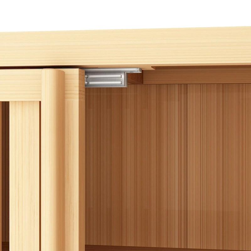 Armario de madera para baño de 32 de alto con 2 puertas, en tono neutro y estante interior