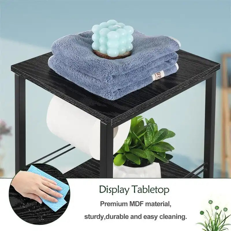 Estante organizador de almacenamiento para baño pequeño, 3 niveles para guardar toallas - 10.2D x 11.8W x 28.1H
