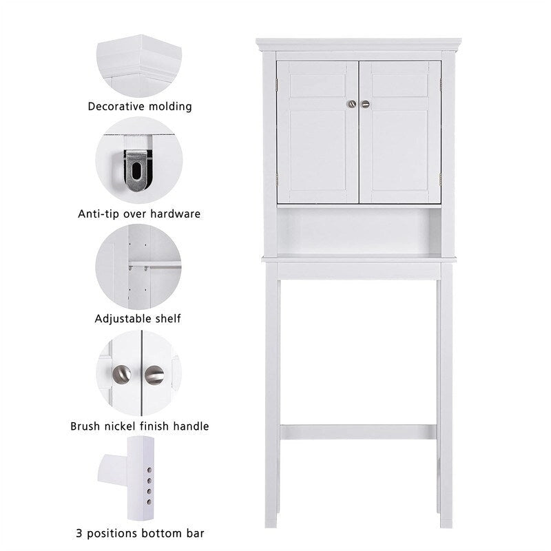 Aufbewahrungsschrank über der Toilette - 7.87D x 27.36W x 65H